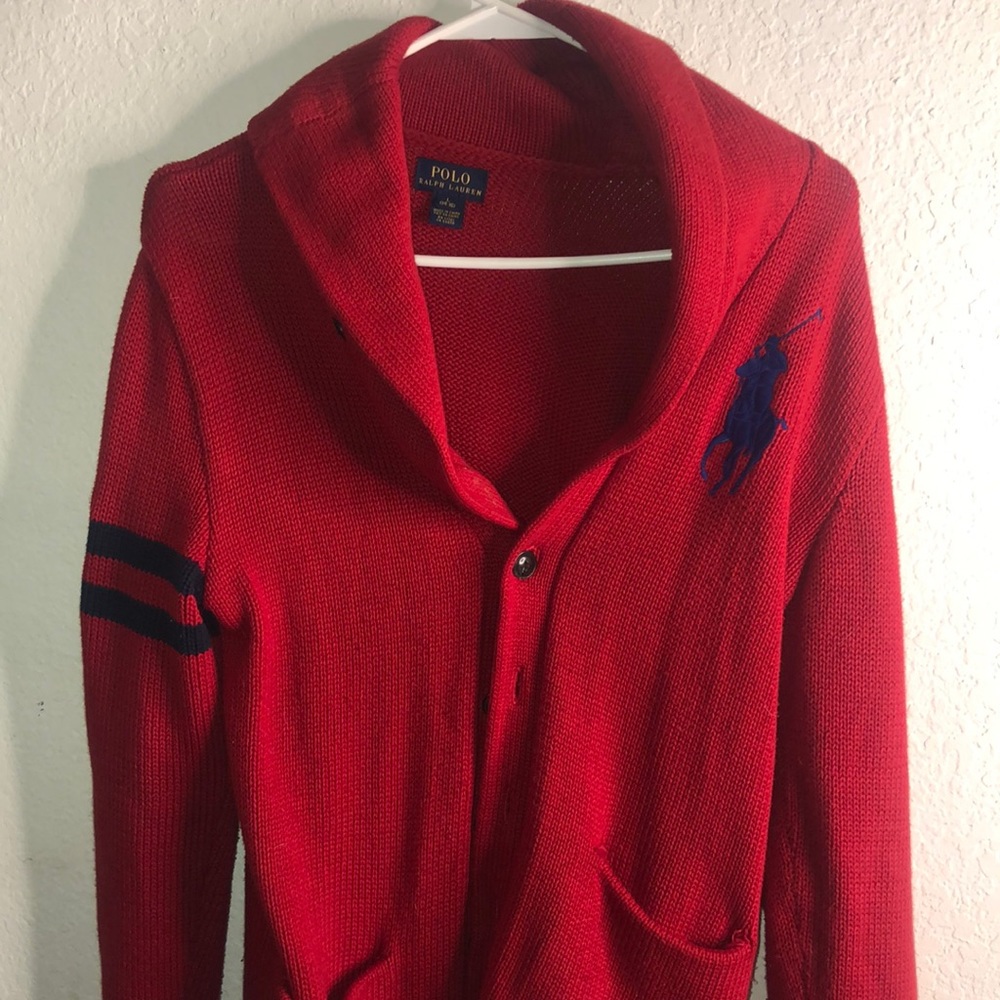 COPY - Red polo sweater